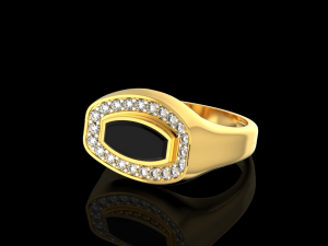 Onyx signet ring 13 3D Print Model
