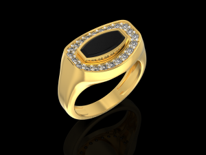 Onyx signet ring 13 3D Print Model