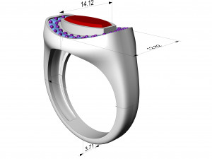 Onyx signet ring 13 3D Print Model