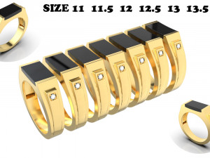 Signet ring set 3D Print Model