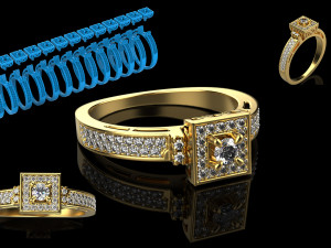 Rings set 1509 3D Print Model