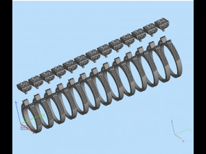 Rings set 1509 3D Print Model