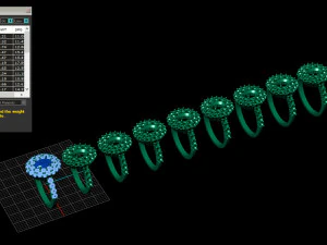 Rings set 10 3D Print Model