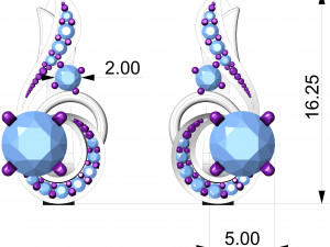 Earrings 10 3Dプリントモデル