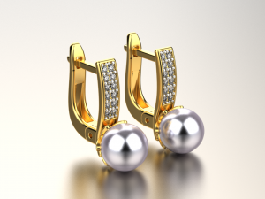 Pearl Earrings 10 3D Baskı Modeli