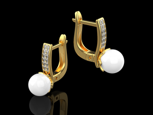 Pearl Earrings 10 Modelo de impresión 3D