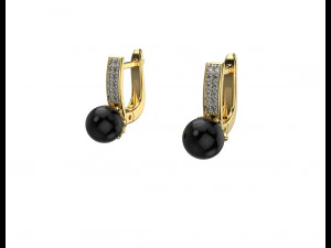 Brincos de P&eacute;rola 10 Modelo de Impressão 3D