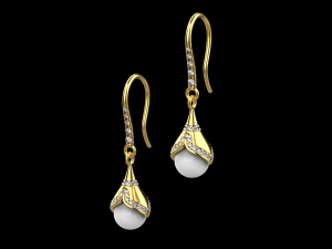 Pearl Earrings 11 Modelo de impresión 3D
