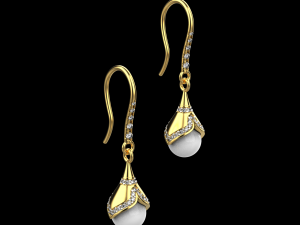 Pearl Earrings 11 Modelo de impresión 3D