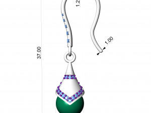 Pearl Earrings 11 Modelo de impresión 3D