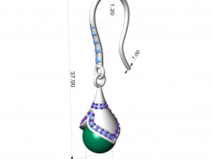 Pearl Earrings 11 Modelo de impresión 3D