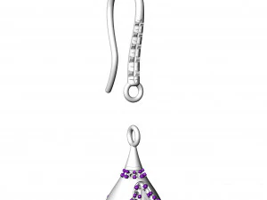 Pearl Earrings 11 3D Print Model