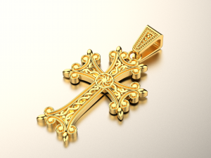 Armenian cross pendant Modèles 3D en vedette