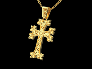 Armenian cross pendant Modèles 3D en vedette
