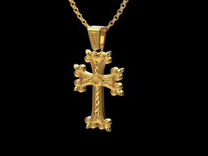 Armenian cross pendant Modèles 3D en vedette