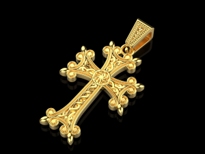 Armenian cross pendant Modèles 3D en vedette
