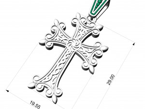 Armenian cross pendant Modèles 3D en vedette