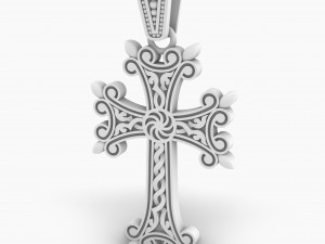 Armenian cross pendant Modèles 3D en vedette