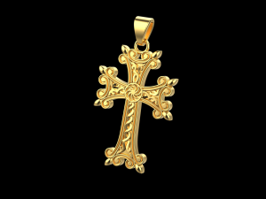 Armenian cross pendant Modèles 3D en vedette