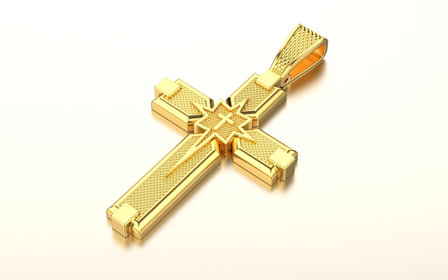 Cross pendant 10 3D Print Model .c4d .max .obj .3ds .fbx .stl .blend