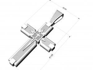 Cross pendant 10 3D Print Model