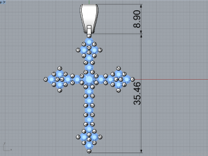 Cross pendant 11 3D-printmodel