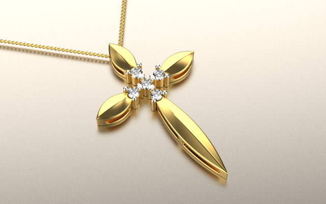 Cross pendant 12 3D 打印模型 .c4d .max .obj .3ds .fbx .stl .blend
