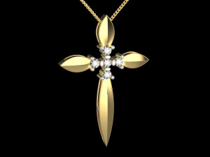 Cross pendant 12 3D 打印模型