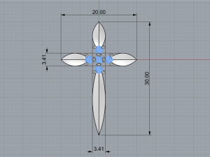 Cross pendant 12 3D 打印模型