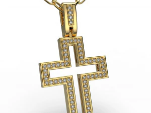 Cross pendant 13 3D Print Model