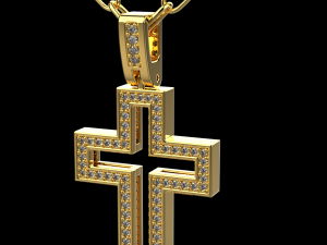 Cross pendant 13 3D Print Model