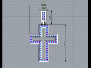 Cross pendant 13 3D Print Model