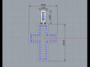 Cross pendant 13 3D Print Model