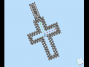 Cross pendant 13 3D Print Model