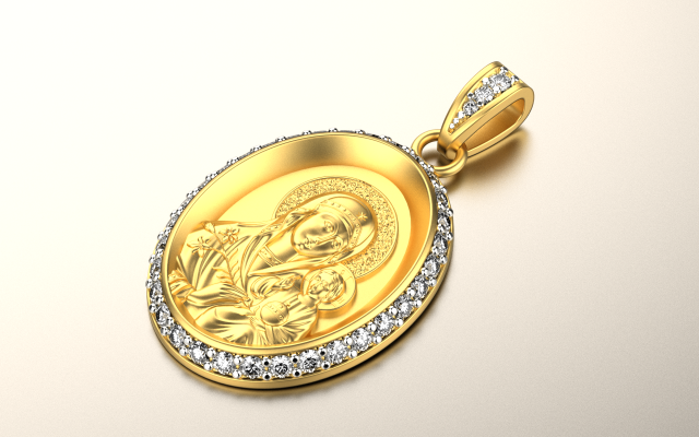Maria pendant 021 3D-printmodel .c4d .max .obj .3ds .fbx .stl .blend 