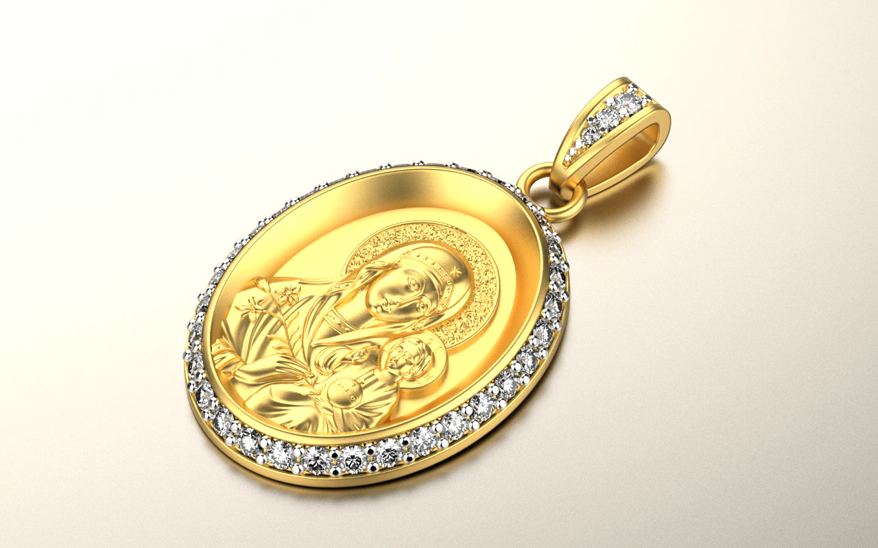 Maria pendant 021 3D Print Model .c4d .max .obj .3ds .fbx .stl .blend 