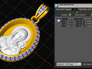 Maria pendant 021 3D Print Model