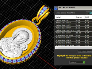 Maria pendant 021 3D Print Model