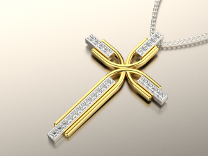 Cross pendant 1203 3D Print Model