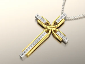 Cross pendant 1203 3D Print Model