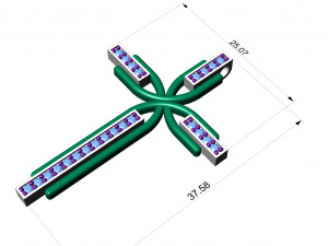 Cross pendant 1203 3D Print Model