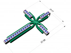 Cross pendant 1203 3D Print Model