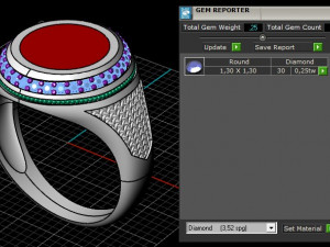 Onyx diamond signet ring 3Dプリントモデル