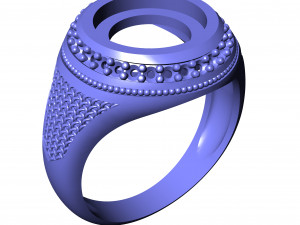 Onyx diamond signet ring 3Dプリントモデル