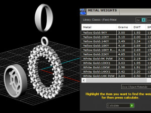 Malachite and diamond pendant 3D print mode Modello di stampa 3D