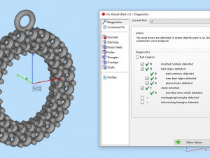 Malachite and diamond pendant 3D print mode Modello di stampa 3D