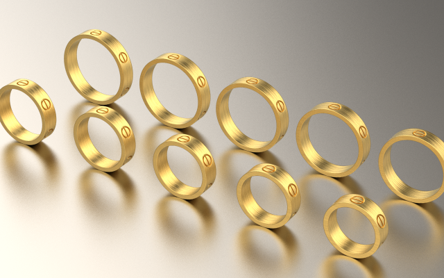 Love rings collection 3D Print Model .c4d .max .obj .3ds .fbx .stl .blend 