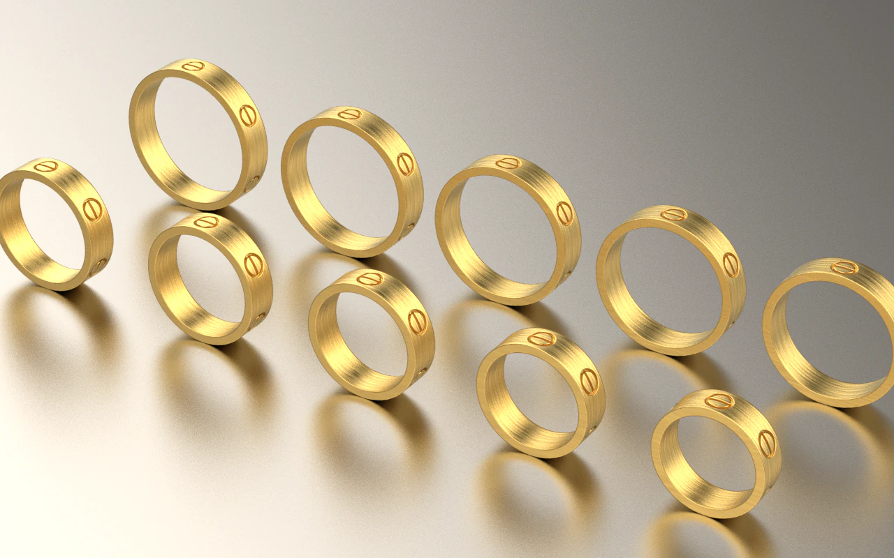 Love rings collection 3D Print Model .c4d .max .obj .3ds .fbx .stl .blend 