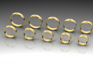 Love rings collection 3D Print Model