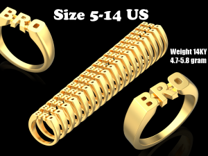 BRO rings collection 3D Print Model